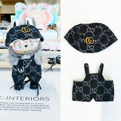 Labubu's clothes cc Denim overalls and some accessories 17cm Doll clothes