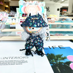 Labubu's clothes jadior Denim overalls and some accessories 17cm Doll clothes