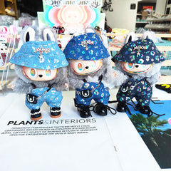 Labubu's clothes jadior Denim overalls and some accessories 17cm Doll clothes