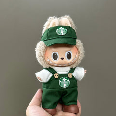 Only the clothes are suitable for Labubu baby clothes, the first, second and third generations labubu clothes, 17cm vinyl pendant, doll set.
