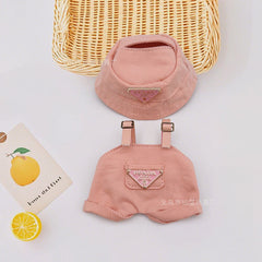 Labubu clothes bucket hat doll overalls hat two-piece set doll doll clothes accessories change