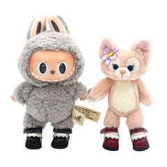 Labubu shoe accessories leather shoes