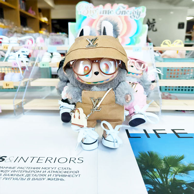 Labubu's clothes lv overalls and some accessories 17cm Doll clothes