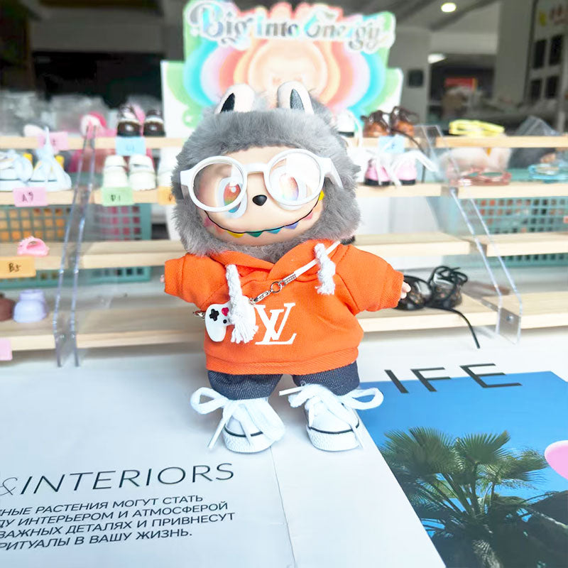 Labubu's clothes lv Hoodie and some accessories 17cm Doll clothes