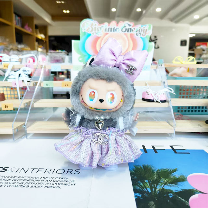 Labubu's clothes cc and diro skirt and some accessories 17cm Doll clothes