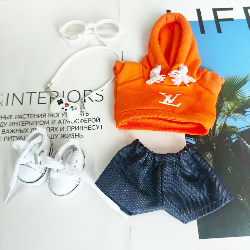 Labubu's clothes lv Hoodie and some accessories 17cm Doll clothes