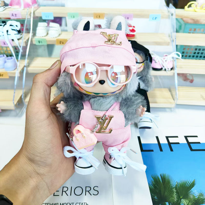 Labubu's clothes lv overalls and some accessories 17cm Doll clothes