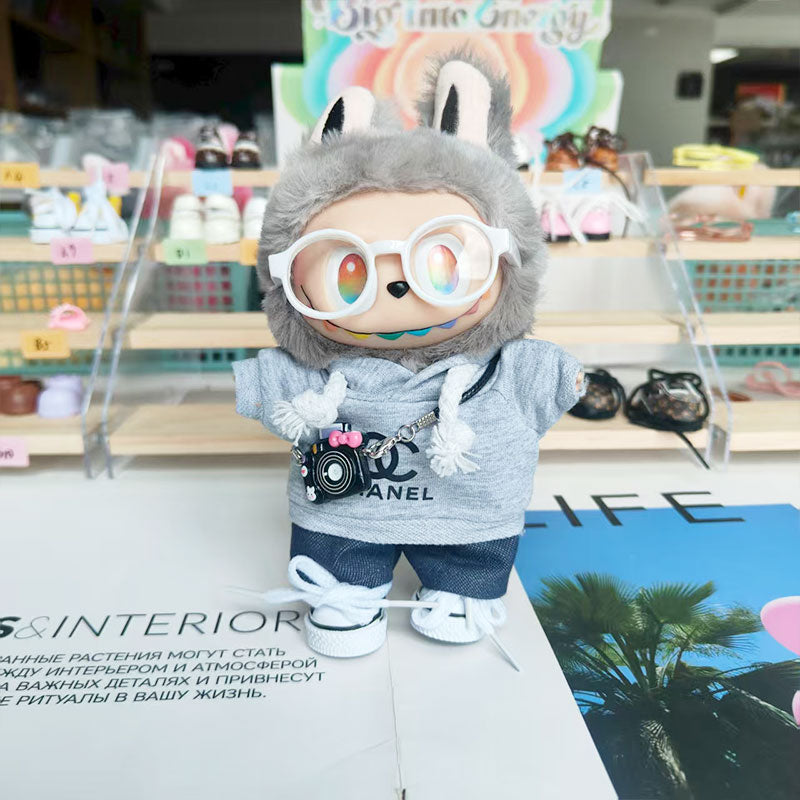Labubu's clothes cc Hoodie and some accessories 17cm Doll clothes