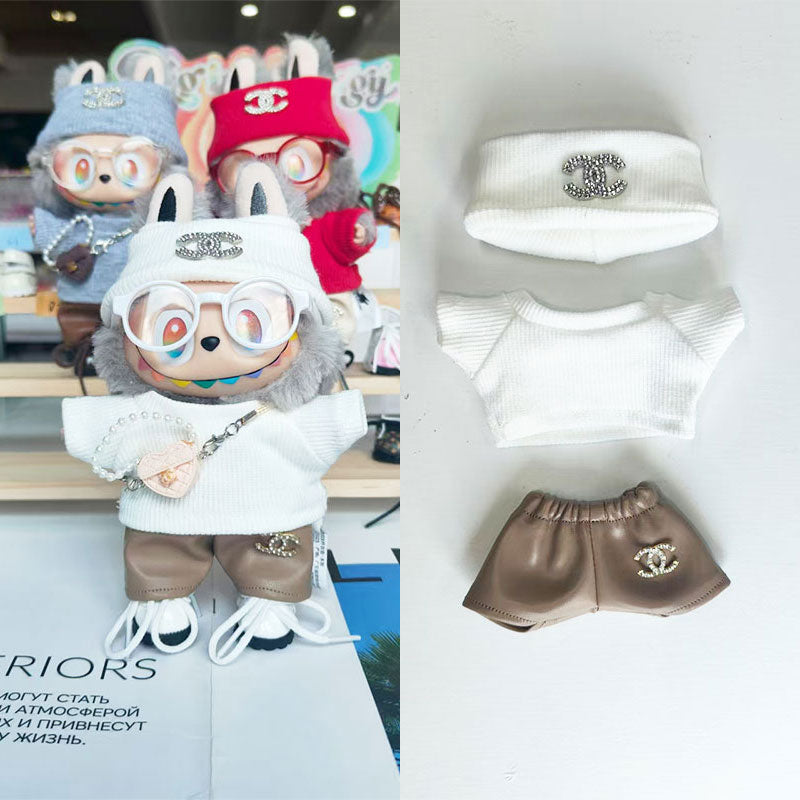 Labubu's clothes cc Sweaters and some accessories 17cm Doll clothes