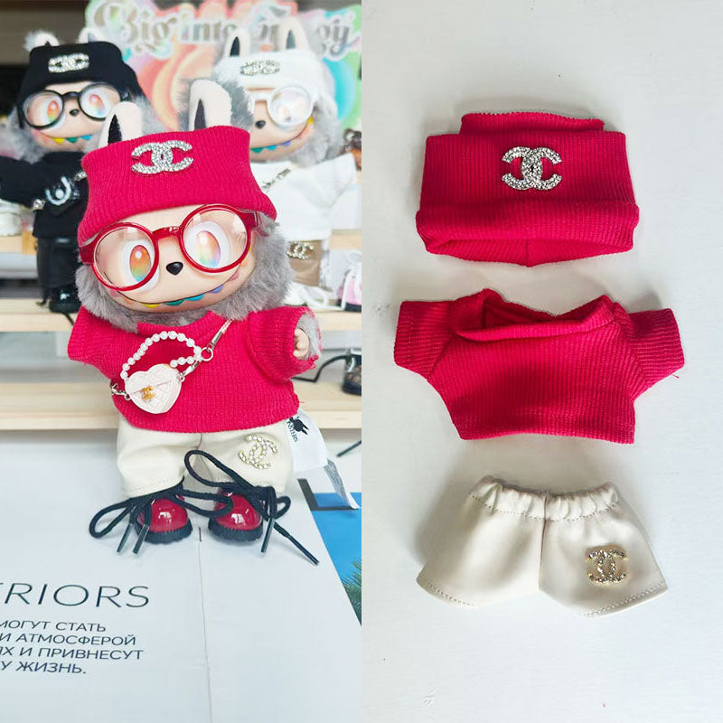 Labubu's clothes cc Sweaters and some accessories 17cm Doll clothes