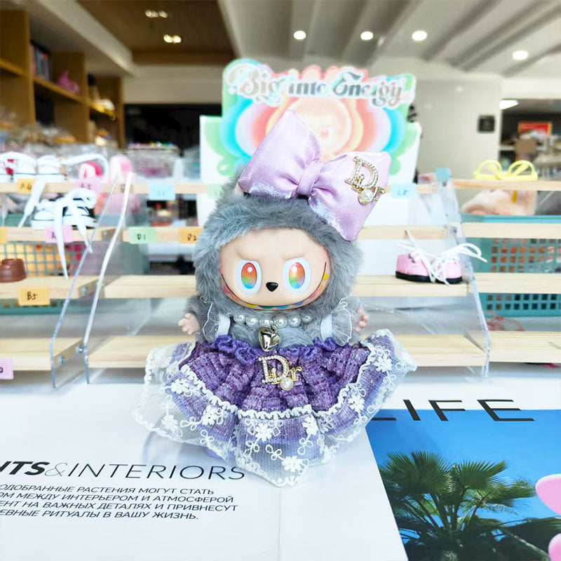 Labubu's clothes cc and diro skirt and some accessories 17cm Doll clothes