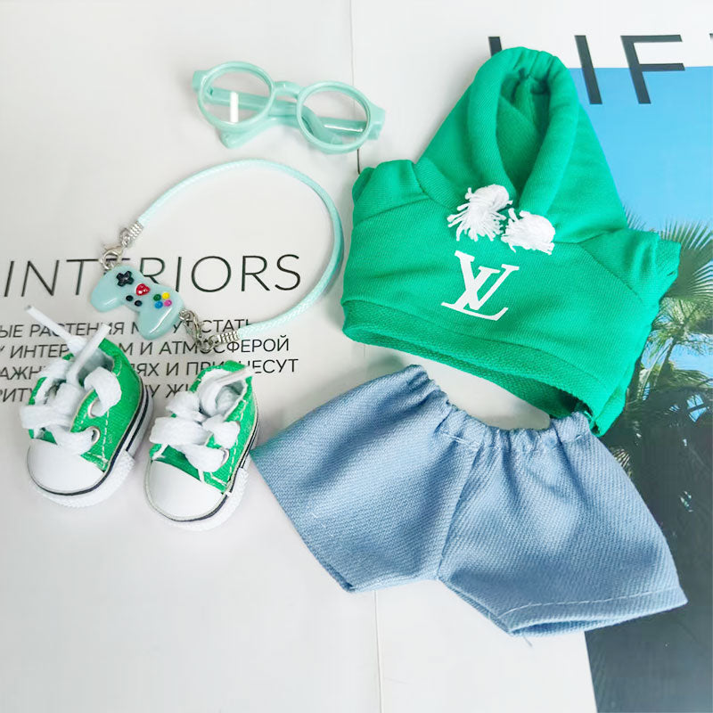 Labubu's clothes lv Hoodie and some accessories 17cm Doll clothes