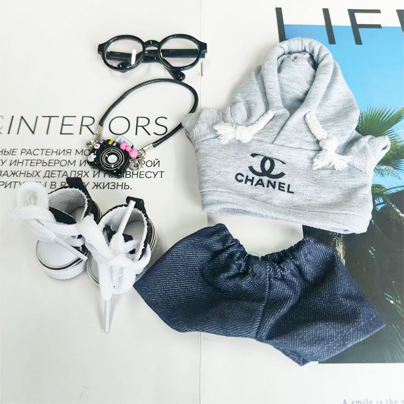Labubu's clothes cc Hoodie and some accessories 17cm Doll clothes