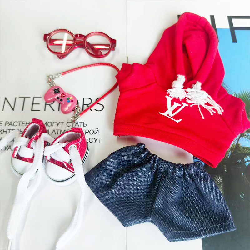 Labubu's clothes lv Hoodie and some accessories 17cm Doll clothes