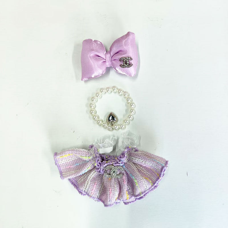Labubu's clothes cc and diro skirt and some accessories 17cm Doll clothes