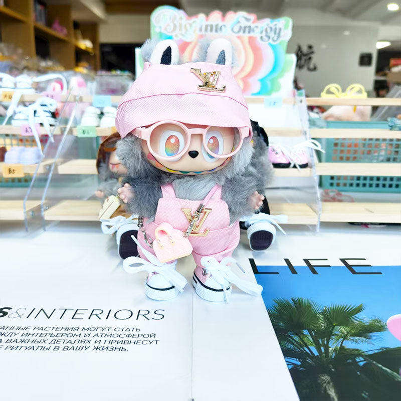 Labubu's clothes lv overalls and some accessories 17cm Doll clothes