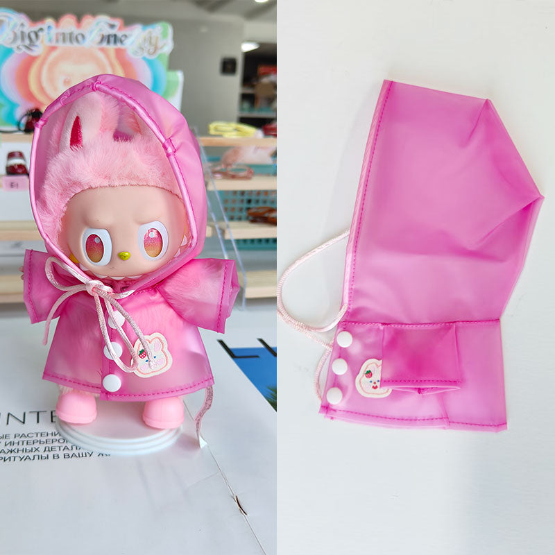 Labubu's clothes Raincoat and some accessories 17cm Doll clothes