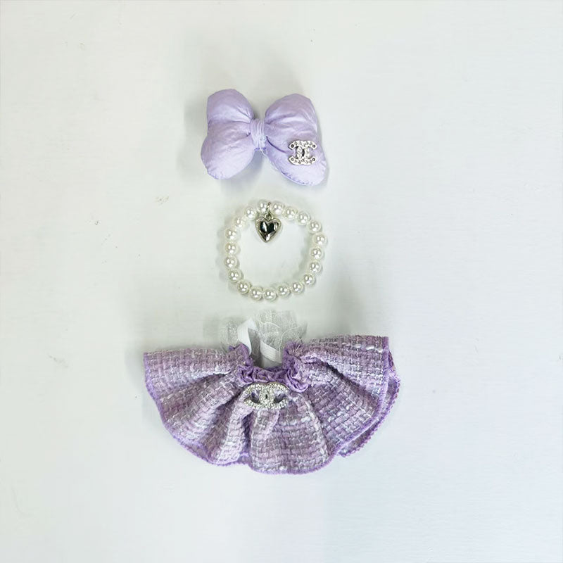 Labubu's clothes cc and diro skirt and some accessories 17cm Doll clothes