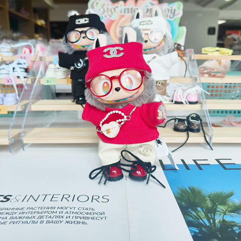 Labubu's clothes cc Sweaters and some accessories 17cm Doll clothes