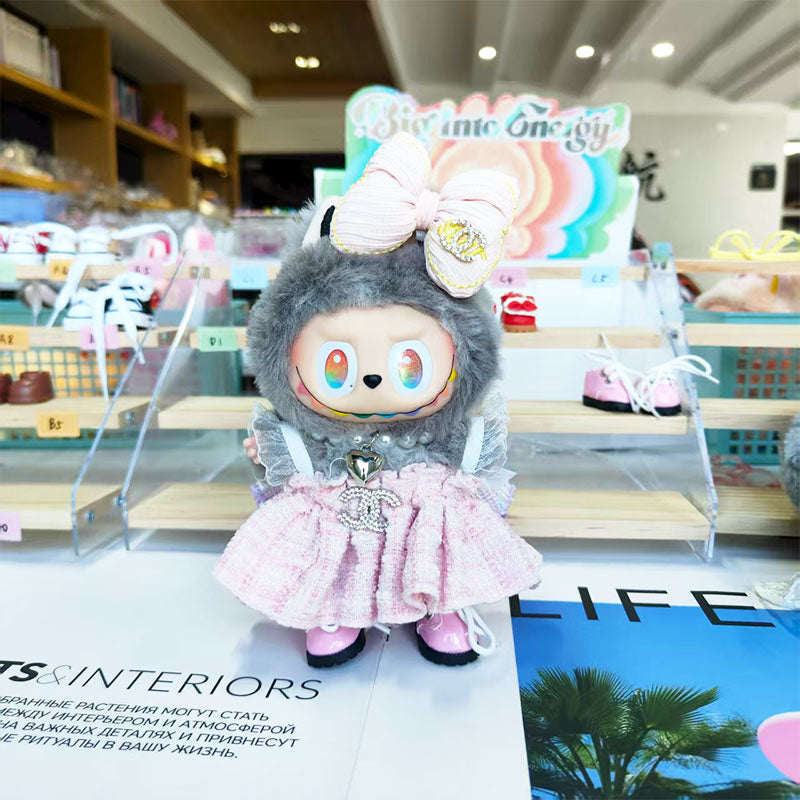 Labubu's clothes cc and diro skirt and some accessories 17cm Doll clothes