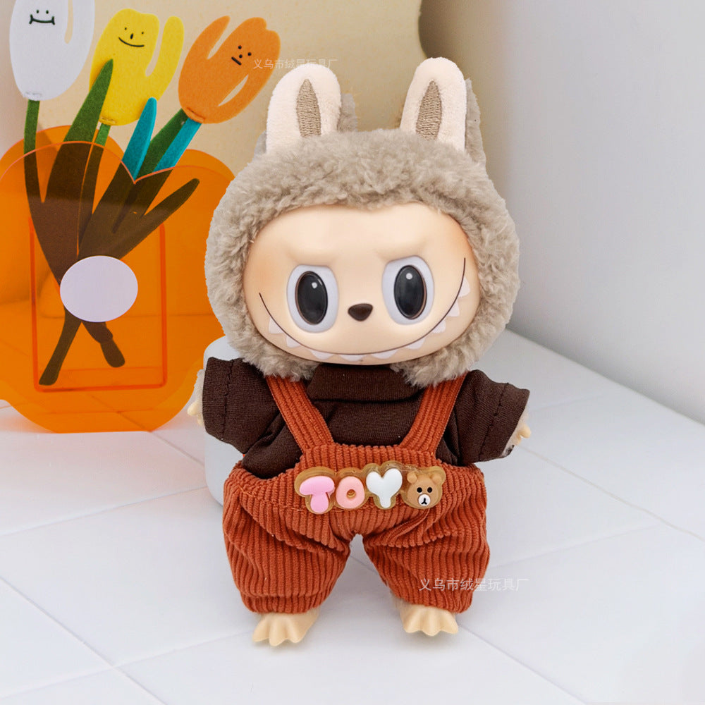 Labubu clothes cute vinyl doll one two three generations labubu baby clothes set sit party accessories