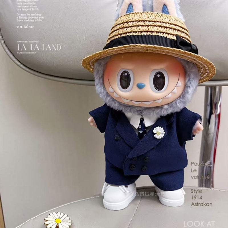 Labubu clothes cute vinyl doll one two three generations labubu baby clothes set sit party accessories
