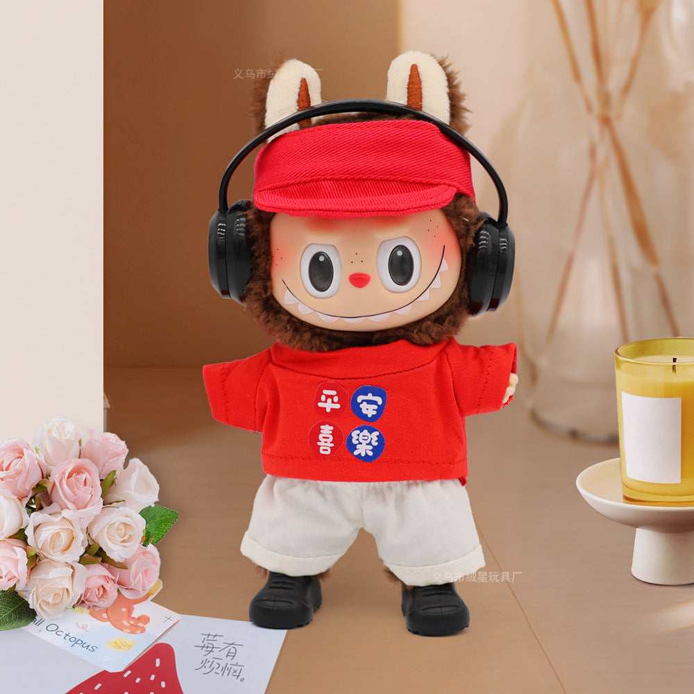 Labubu clothes cute vinyl doll one two three generations labubu baby clothes set sit party accessories