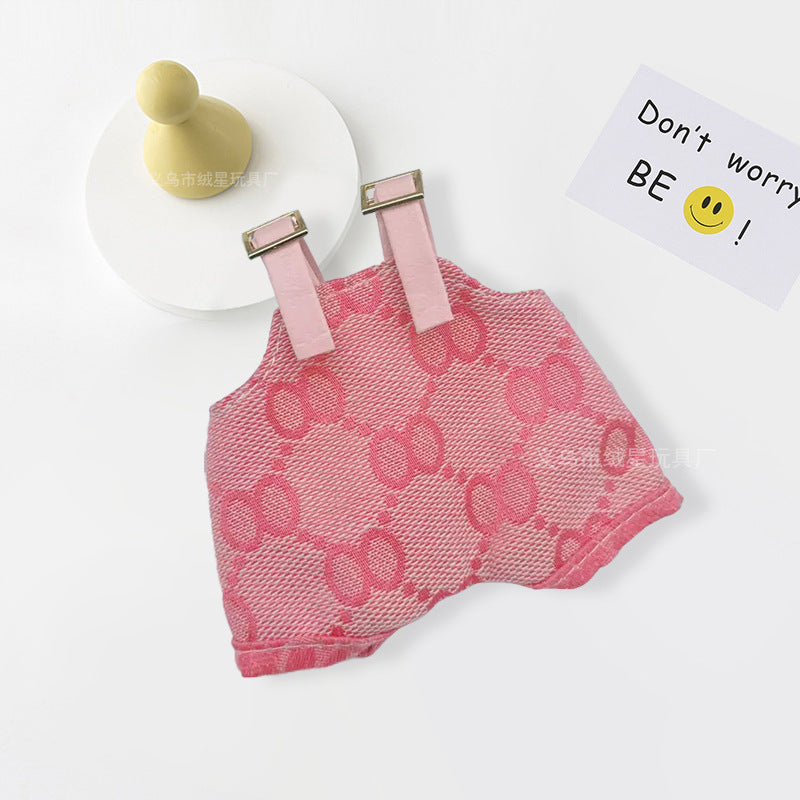 Labubu clothes bucket hat doll overalls hat two-piece set doll doll clothes accessories change