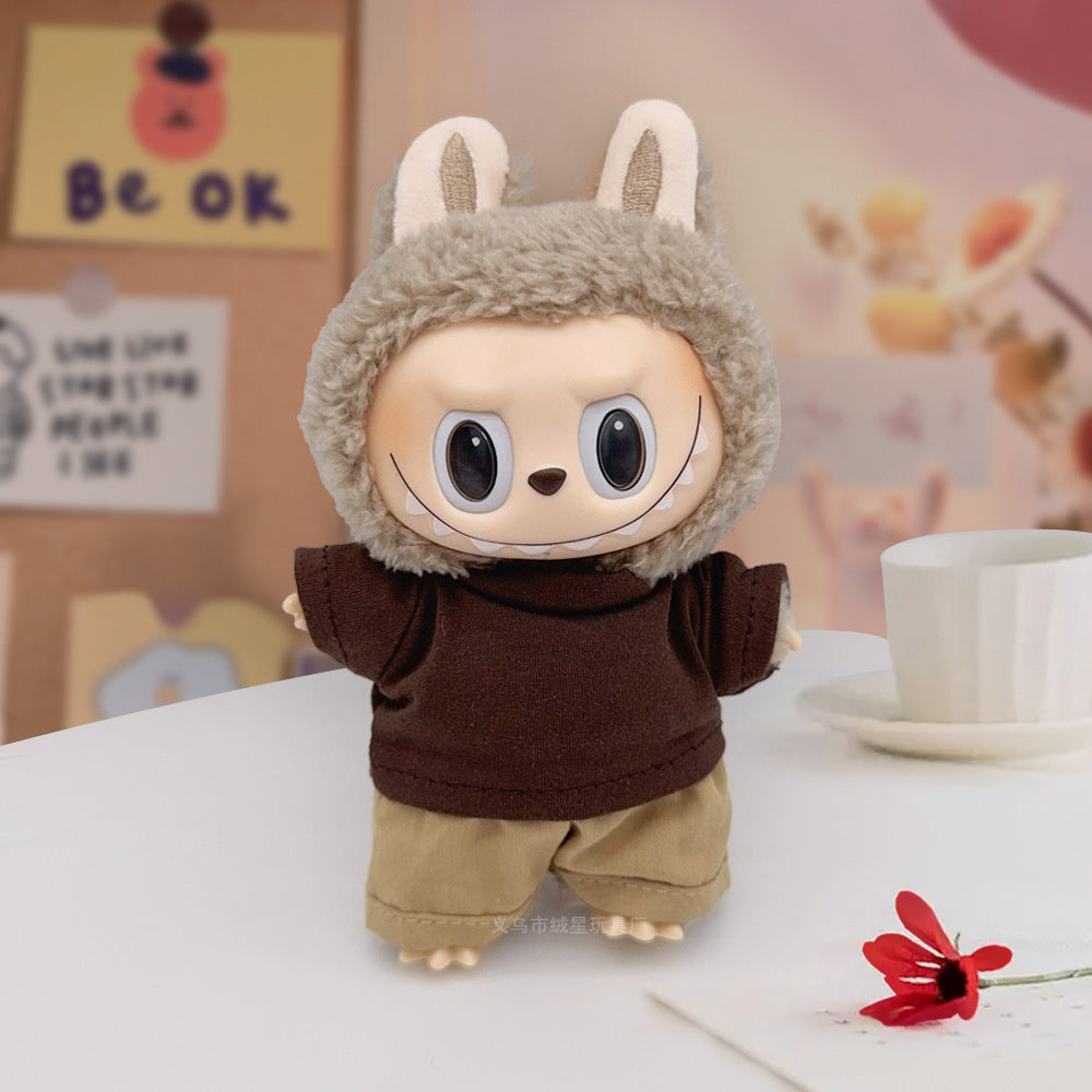 Labubu clothes cute vinyl doll one two three generations labubu baby clothes set sit party accessories