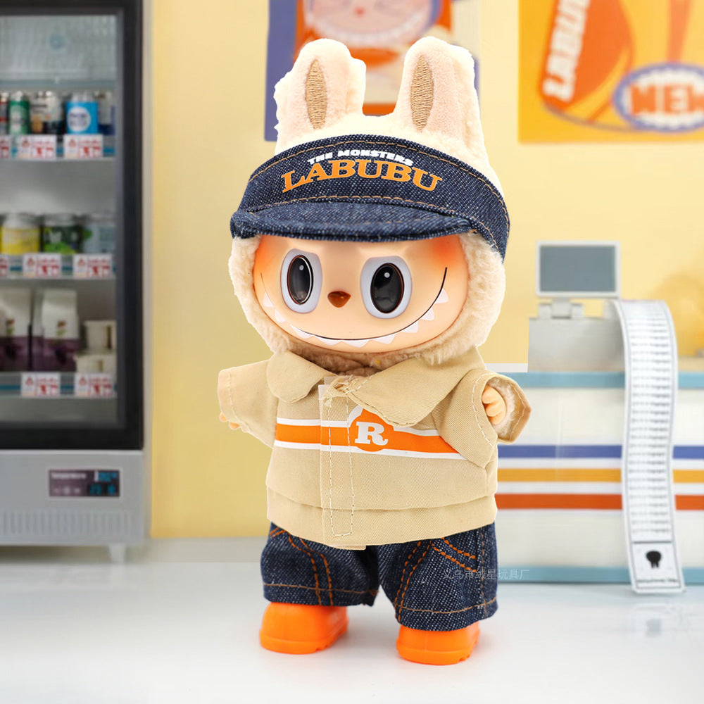 Labubu clothes cute vinyl doll one two three generations labubu baby clothes set sit party accessories