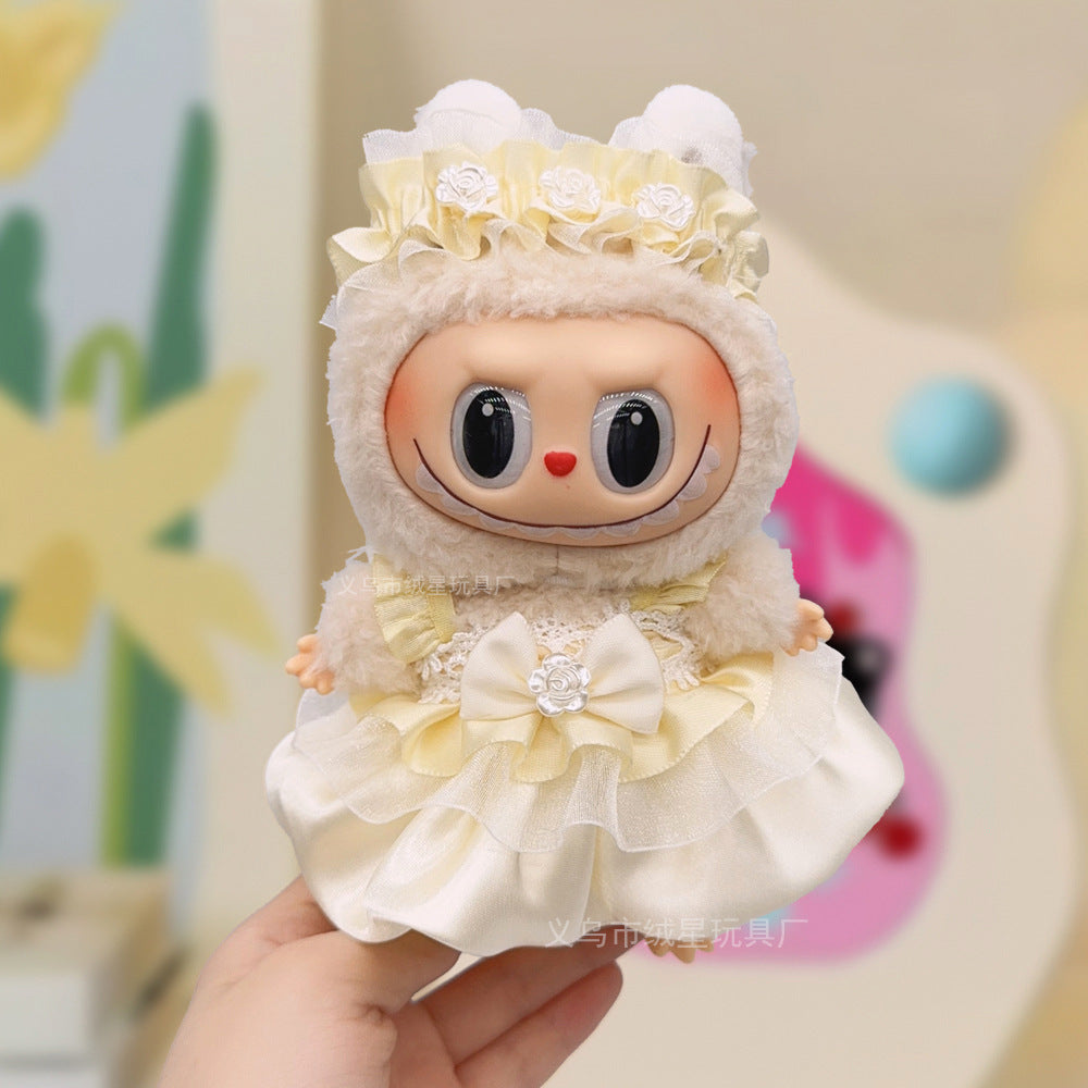 Labubu baby clothes collection creative 17cm doll wearing set labubu vinyl doll clothes accessories