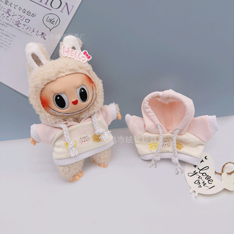 Labubu baby clothes collection creative 17cm doll wearing set labubu vinyl doll clothes accessories
