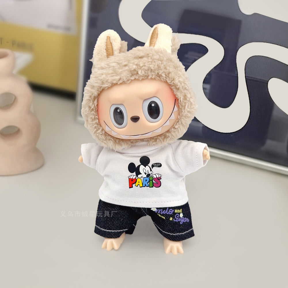 Labubu clothes cute vinyl doll one two three generations labubu baby clothes set sit party accessories