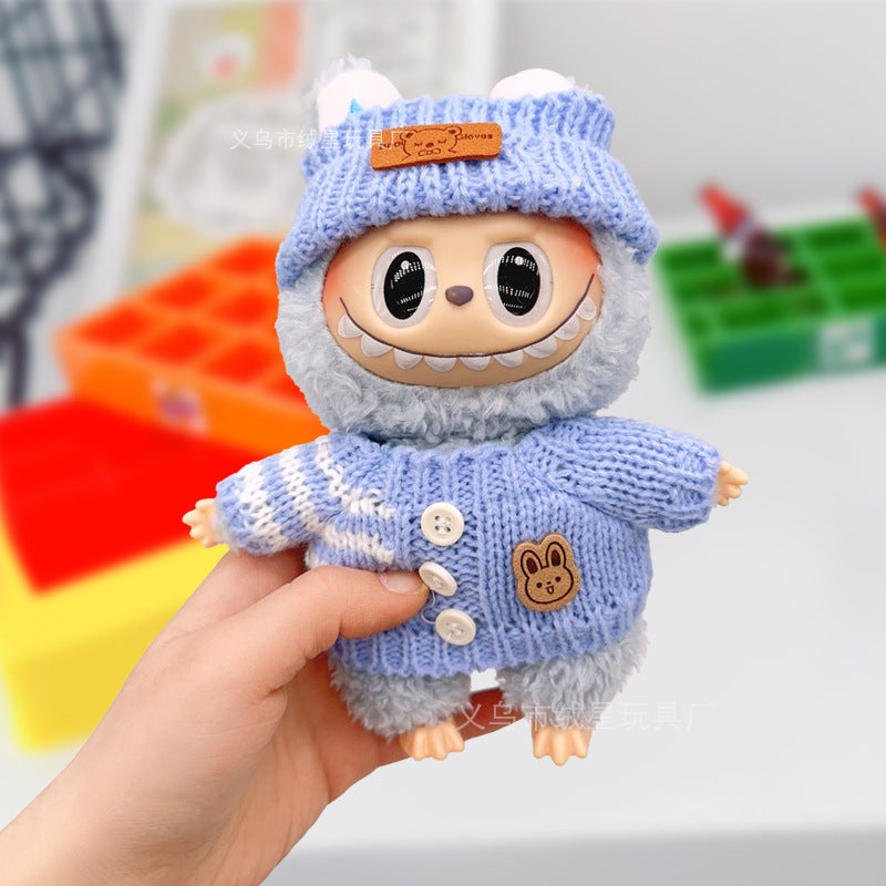 Labubu baby clothes collection creative 17cm doll wearing set labubu vinyl doll clothes accessories