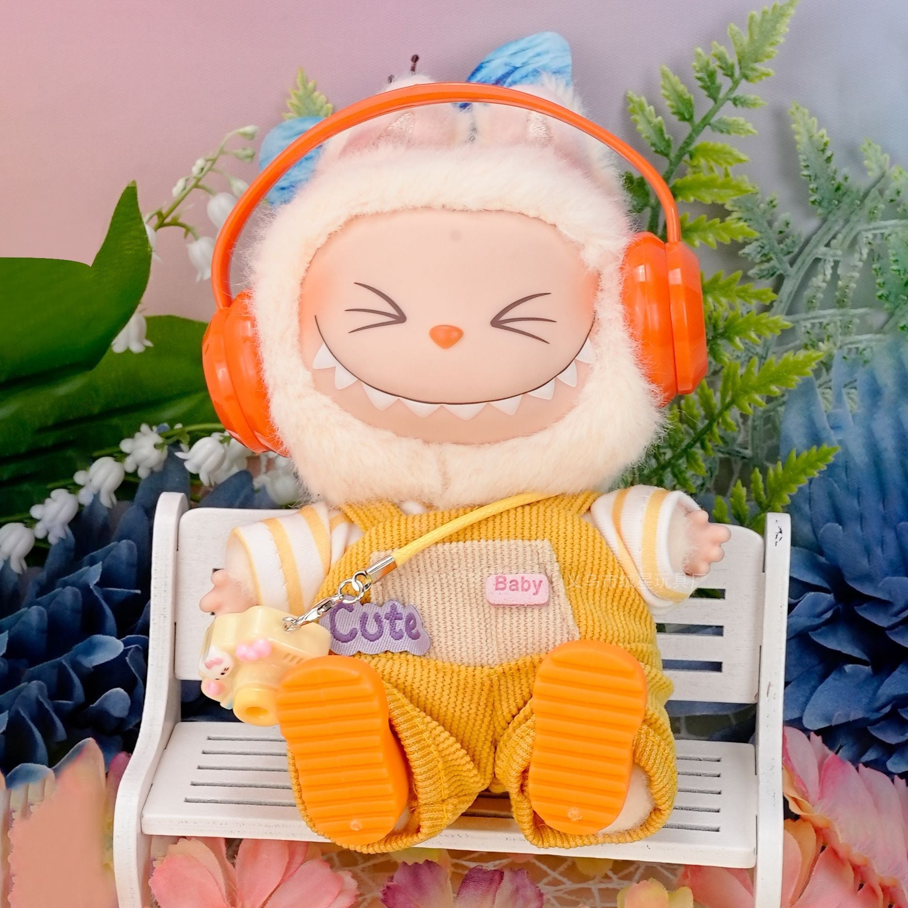 Labubu clothes cute vinyl doll one two three generations labubu baby clothes set sit party accessories