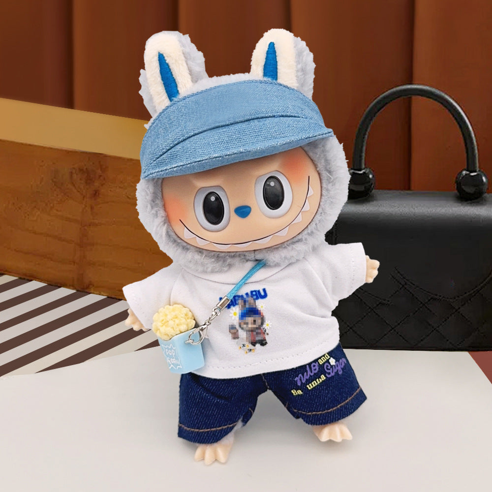 Labubu clothes cute vinyl doll one two three generations labubu baby clothes set sit party accessories