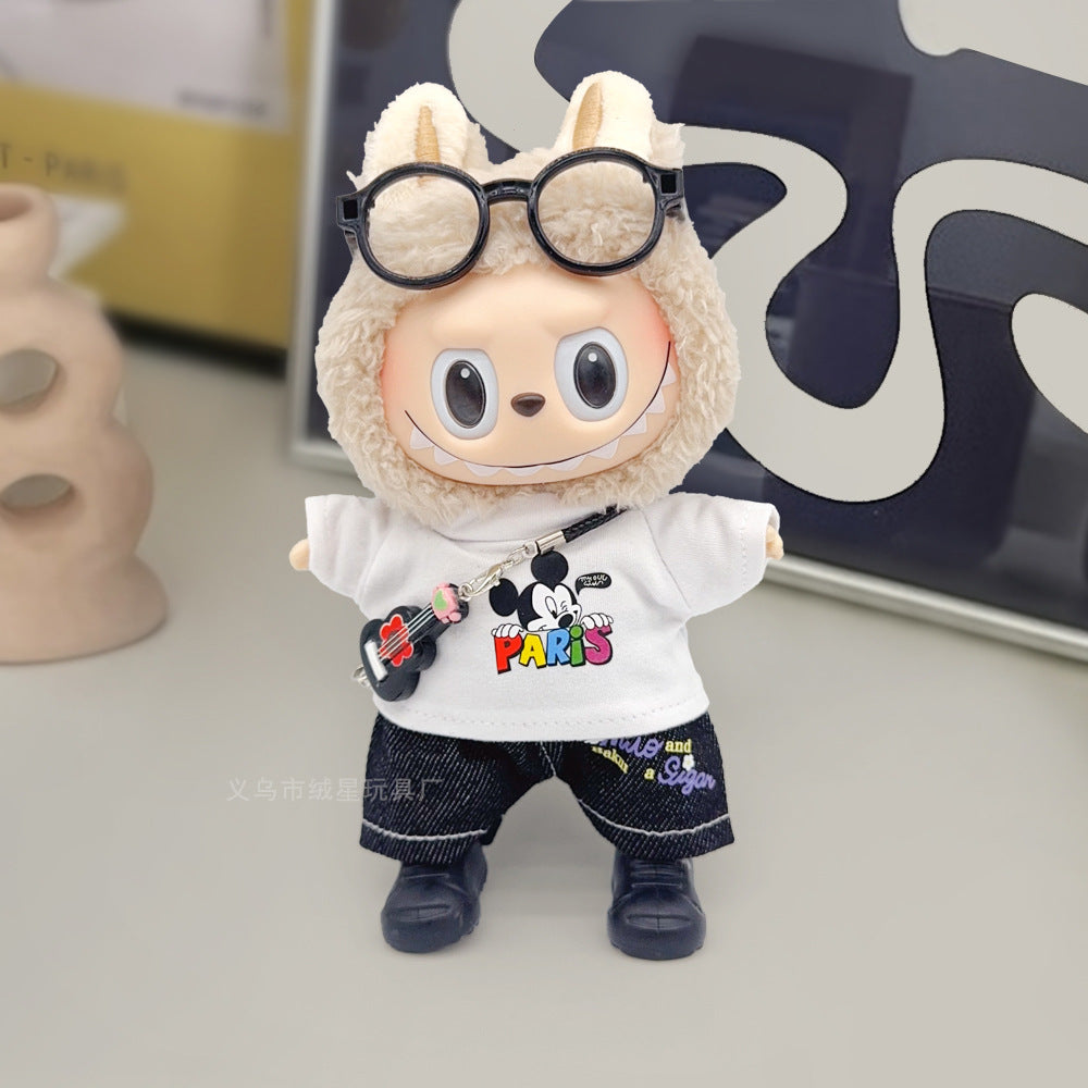 Labubu clothes cute vinyl doll one two three generations labubu baby clothes set sit party accessories