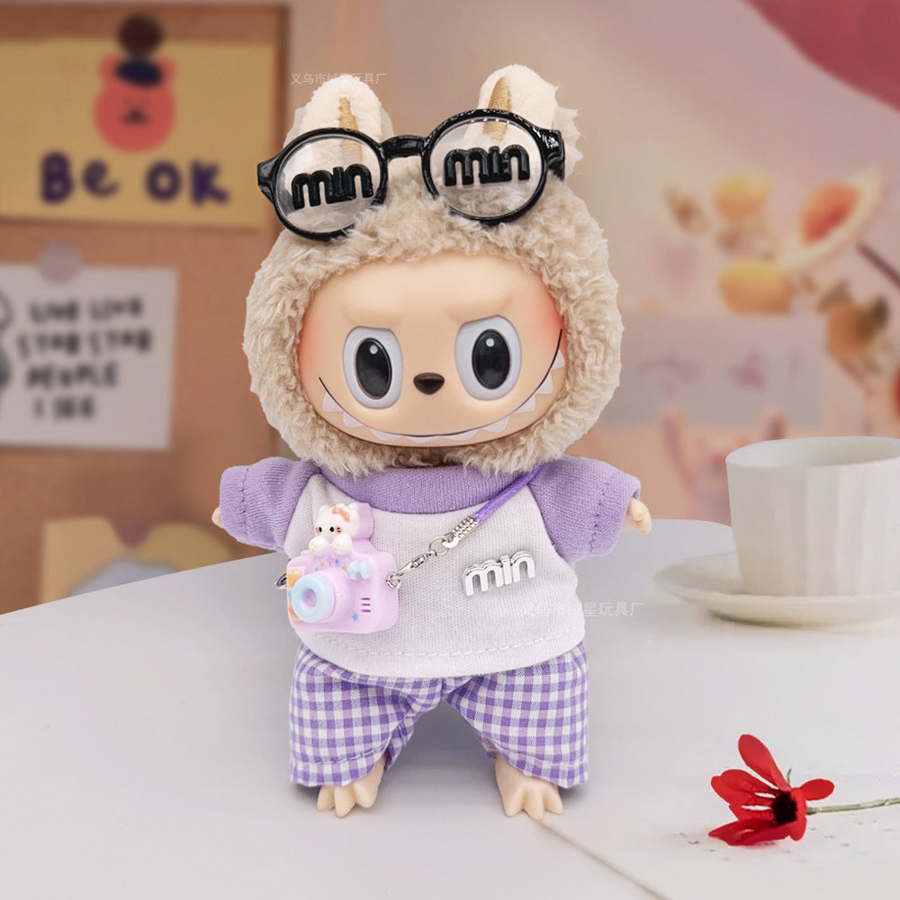 Labubu clothes cute vinyl doll one two three generations labubu baby clothes set sit party accessories