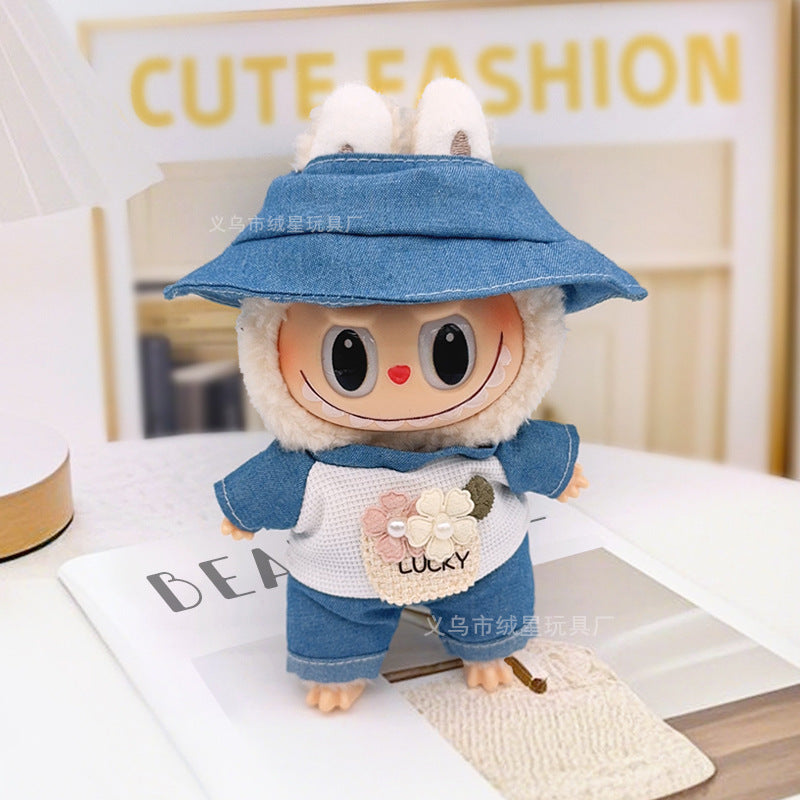 Labubu baby clothes collection creative 17cm doll wearing set labubu vinyl doll clothes accessories