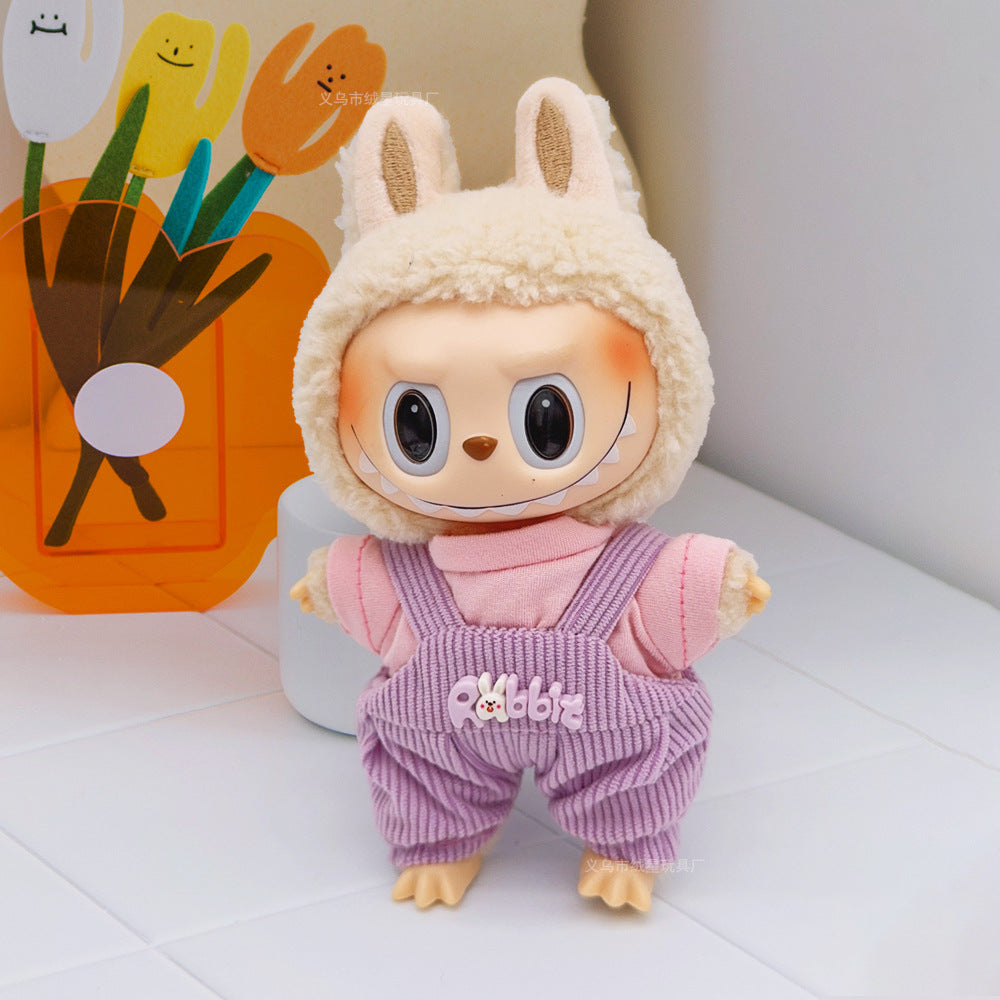 Labubu clothes cute vinyl doll one two three generations labubu baby clothes set sit party accessories