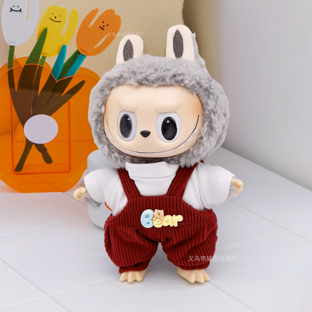 Labubu clothes cute vinyl doll one two three generations labubu baby clothes set sit party accessories