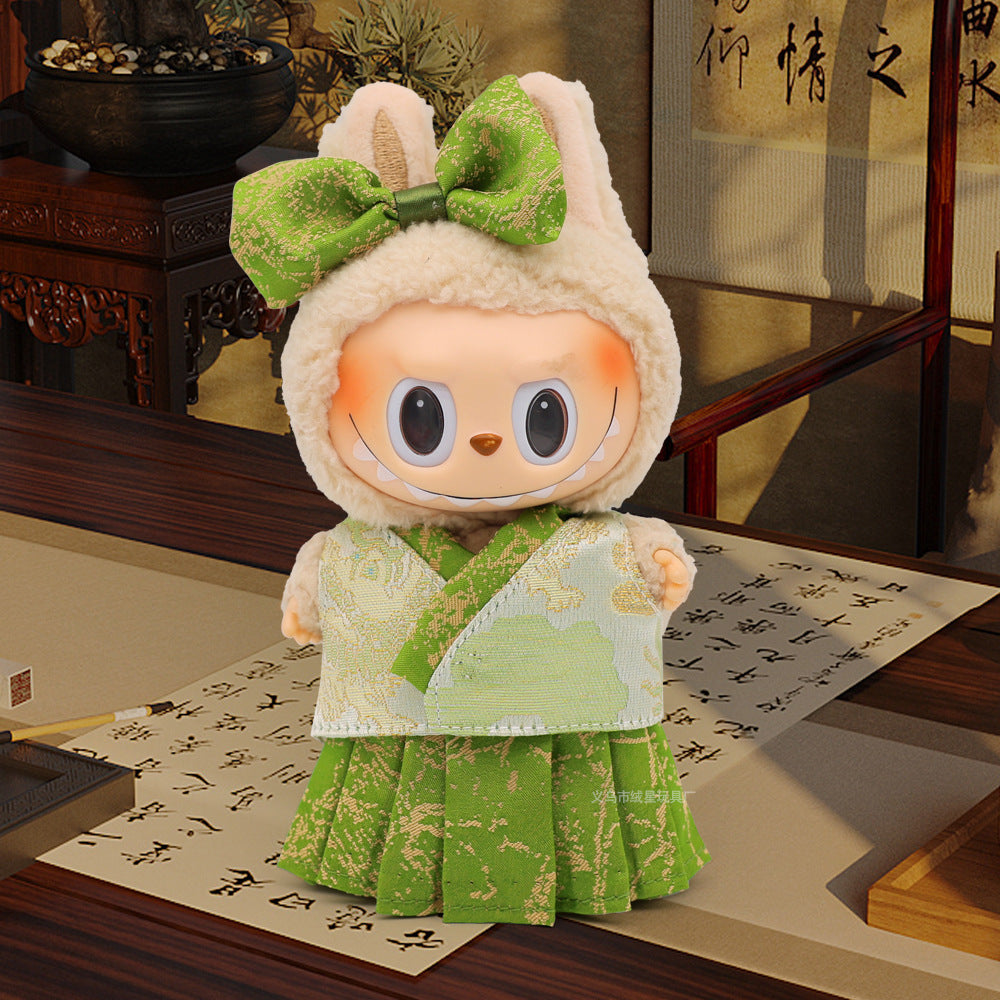Labubu clothes cute vinyl doll one two three generations labubu baby clothes set sit party accessories