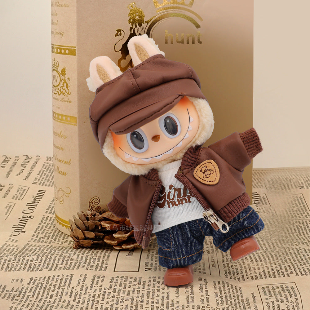 Labubu baby clothes, leather jackets, jeans sets, first, second and third generation vinyl dolls, Labubu accessories replacements