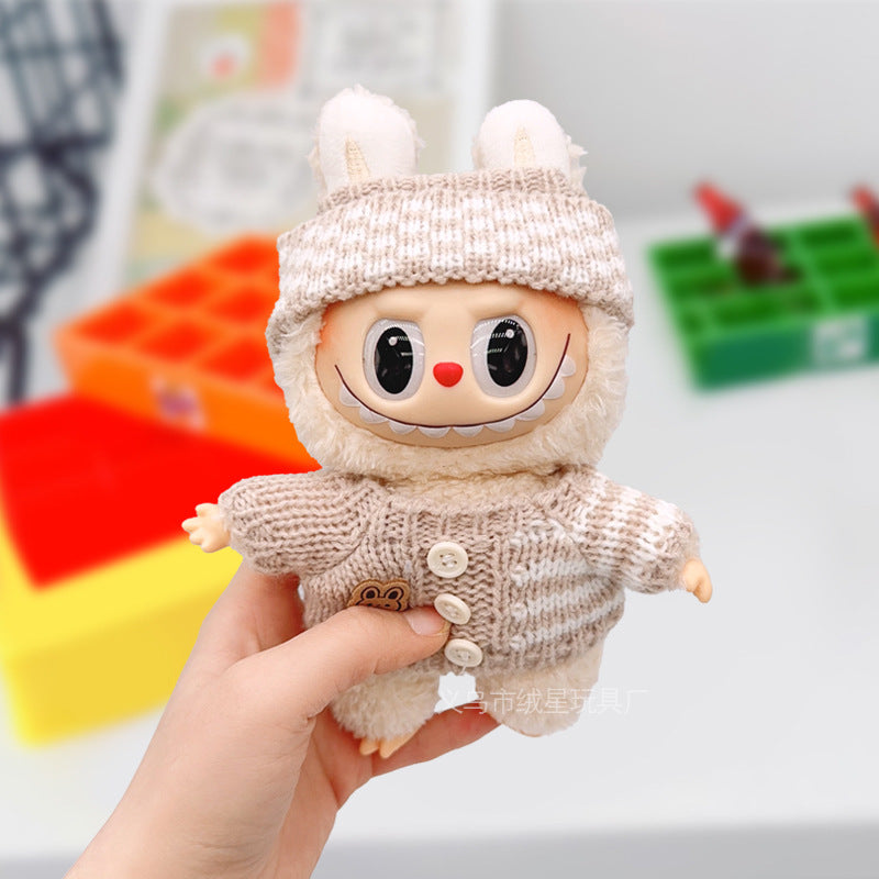 Labubu baby clothes collection creative 17cm doll wearing set labubu vinyl doll clothes accessories