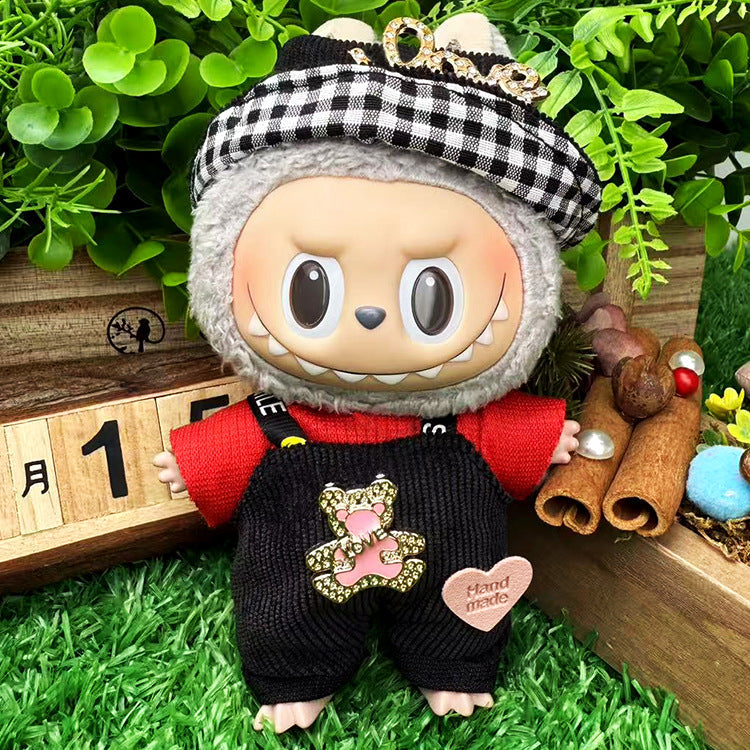 Suitable for labubu clothes labubu baby clothes 17cm plush vinyl can be worn for the first and second generations