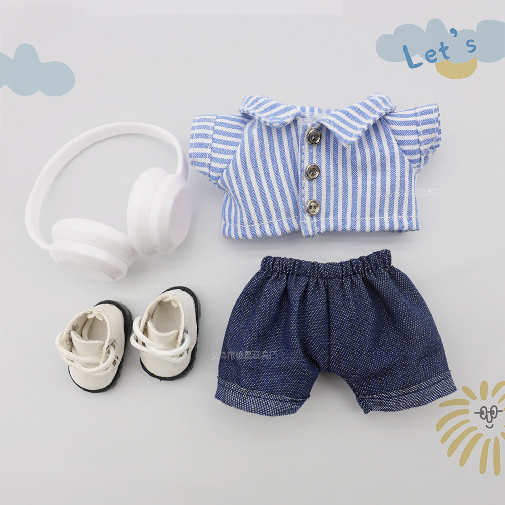 Labubu clothes cute vinyl doll one two three generations labubu baby clothes set sit party accessories