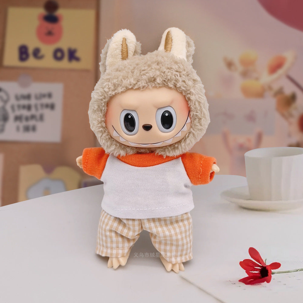 Labubu clothes cute vinyl doll one two three generations labubu baby clothes set sit party accessories