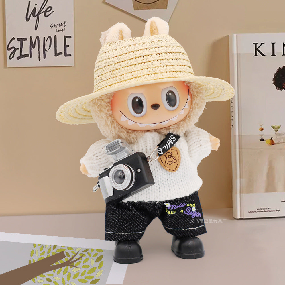 Labubu clothes cute vinyl doll one two three generations labubu baby clothes set sit party accessories