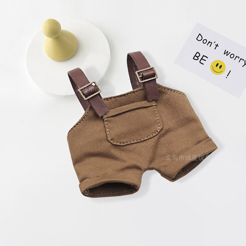 Labubu clothes bucket hat doll overalls hat two-piece set doll doll clothes accessories change