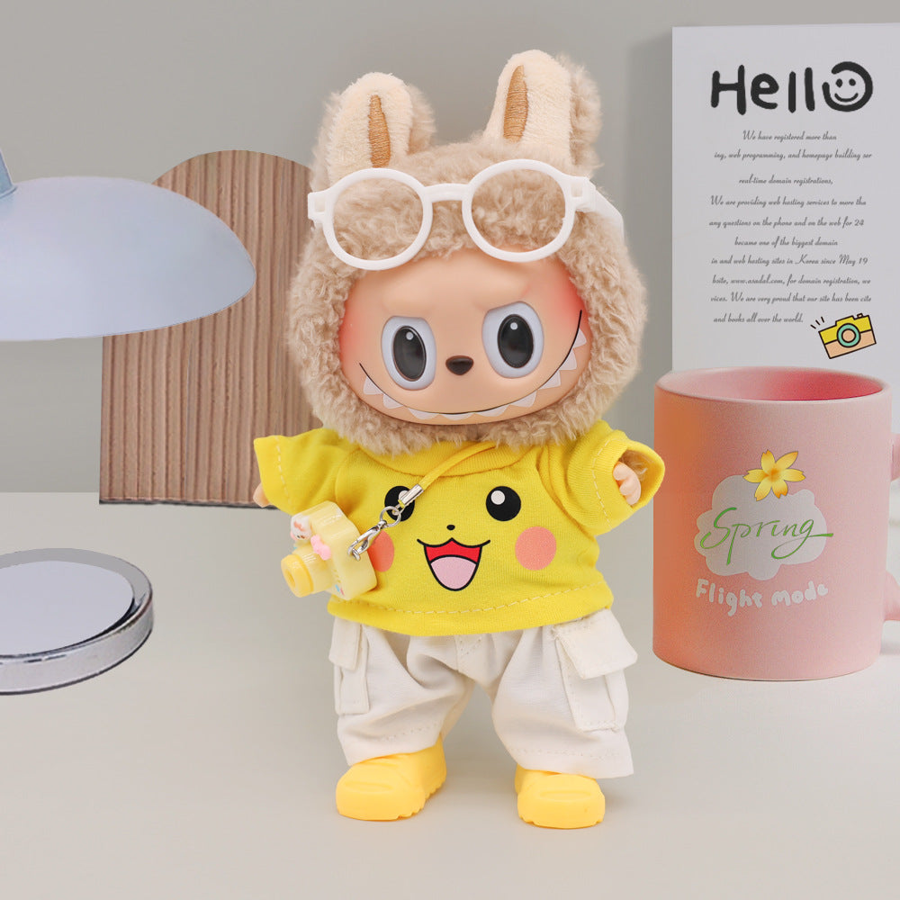Labubu clothes cute vinyl doll one two three generations labubu baby clothes set sit party accessories